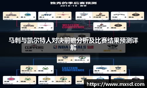 马刺与凯尔特人对决前瞻分析及比赛结果预测详解